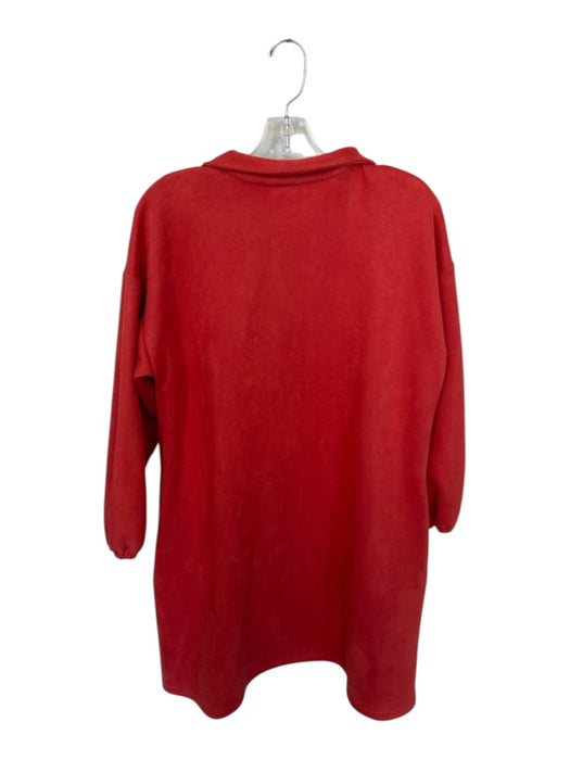 Jude Connally Size M Burnt Orange Polyester Suede Pockets Long Sleeve Dress Burnt Orange / M