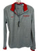 Nike Dri-Fit Size M Grey & Red Polyester Heathered Quarter Zip Sweatshirt Grey & Red / M