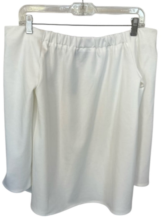 Tuckernuck Size M White Rayon Off Shoulder Long Sleeve Elastic Back Top White / M