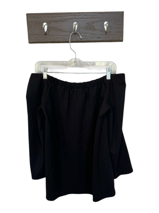 Tuckernuck Size M Black Rayon Off Shoulder Long Sleeve Elastic Back Top Black / M
