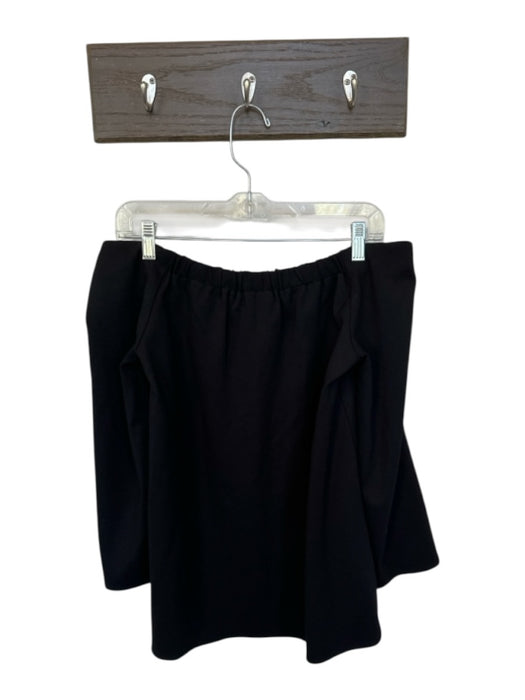 Tuckernuck Size M Black Rayon Off Shoulder Long Sleeve Elastic Back Top Black / M