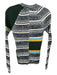 Victoria Beckham Size 2 White, Black, Multi Cotton & Viscose Long Sleeve Sweater White, Black, Multi / 2