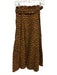 Ulla Johnson Size 4 Brown & Black Cotton Paper Bag Waist Abstract Print Skirt Brown & Black / 4
