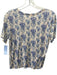 Love Shack Fancy Size XS Blue & Cream Viscose Short Sleeve Floral Cropped Top Blue & Cream / XS