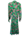 Misa Size S Green & Multi Polyester Floral Long Balloon Sleeve Tiered Dress Green & Multi / S