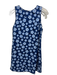 Alice + Olivia Size Est 6 Mixed Blues Nylon Floral Applique Sleeveless Dress Mixed Blues / Est 6