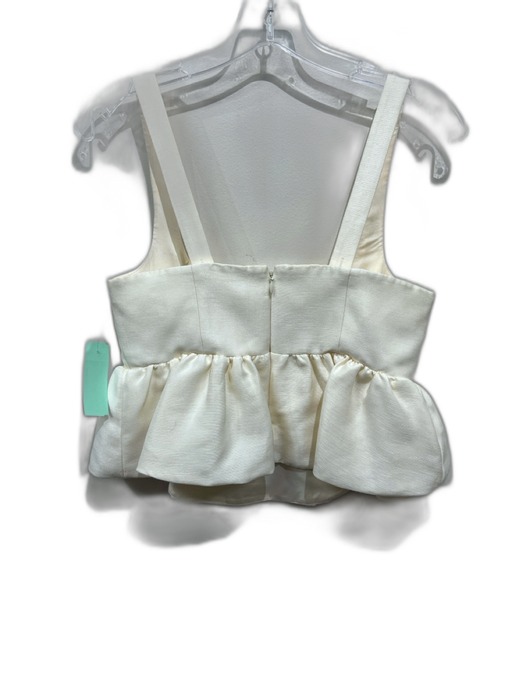 Reformation Size 4 Cream White Missing Fabric Tag Sleeveless Button Detail Top Cream White / 4
