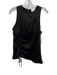 Cinq a Sept Size S Black Silk Sleeveless Drawstring Ruched side Tank Top Black / S