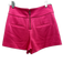 Alice + Olivia Size 2 Neon Pink Triacetate Blend Satin Pintuck Detail Shorts Neon Pink / 2