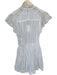 Isabel Marant Size 34/XS White Cotton & Viscose Flutter Sleeves Side Zip Dress White / 34/XS