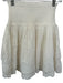 Mariacher Size XS Cream Cotton Smocked Lace Trim Skirt Cream / XS