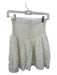 Mariacher Size S Cream Cotton Smocked Lace Trim Skirt Cream / S