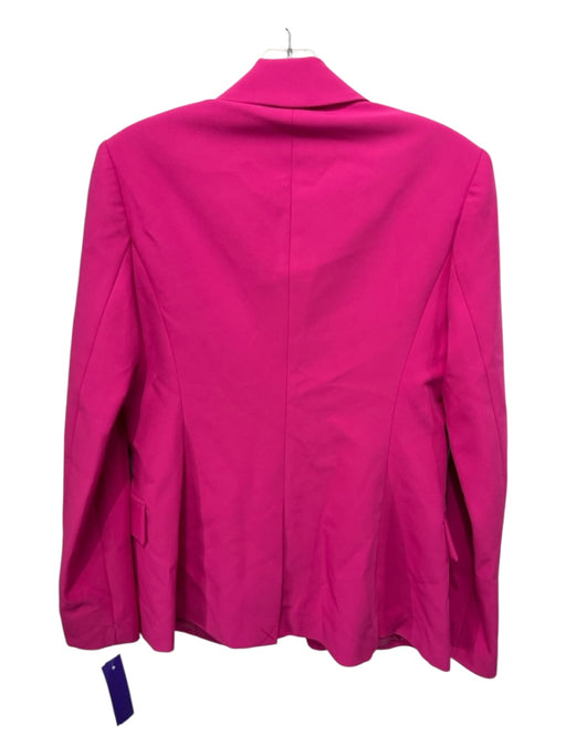 Milly Size 2 Fuchsia Polyester Single Breasted Darted Flap Pockets Blazer Jacket Fuchsia / 2