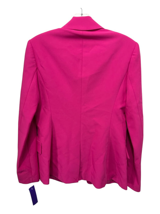 Milly Size 2 Fuchsia Polyester Single Breasted Darted Flap Pockets Blazer Jacket Fuchsia / 2
