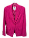 Milly Size 2 Fuchsia Polyester Single Breasted Darted Flap Pockets Blazer Jacket Fuchsia / 2