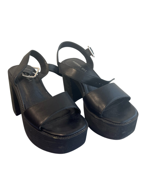 Madden Girl Shoe Size 8.5 Black Manmade Material open toe Ankle Strap Shoes Black / 8.5