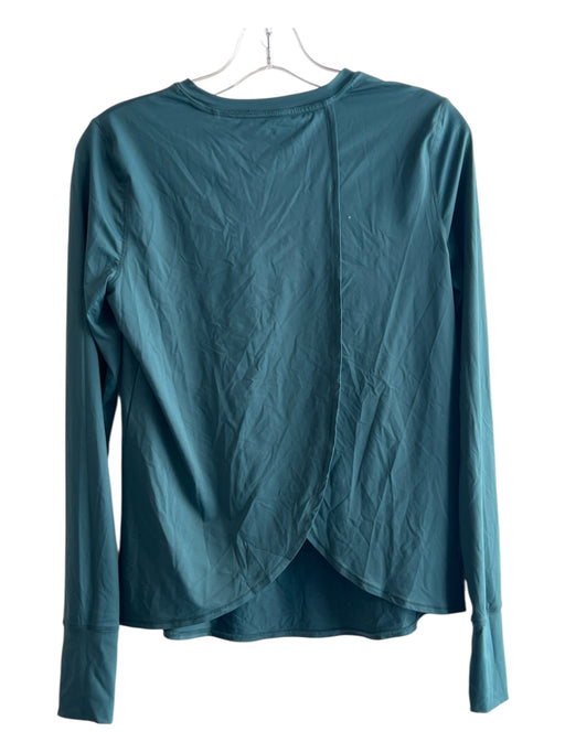 Athleta Size XS Green Nylon & Lycra Long Sleeve Round Neck Thumb Holes Top Green / XS