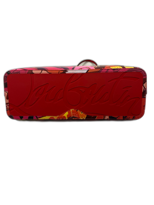 Christian Louboutin Pink, Yellow & Multi Print Leather Stud Detail Graffiti Bag Pink, Yellow & Multi Print / Large