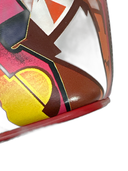 Christian Louboutin Pink, Yellow & Multi Print Leather Stud Detail Graffiti Bag Pink, Yellow & Multi Print / Large