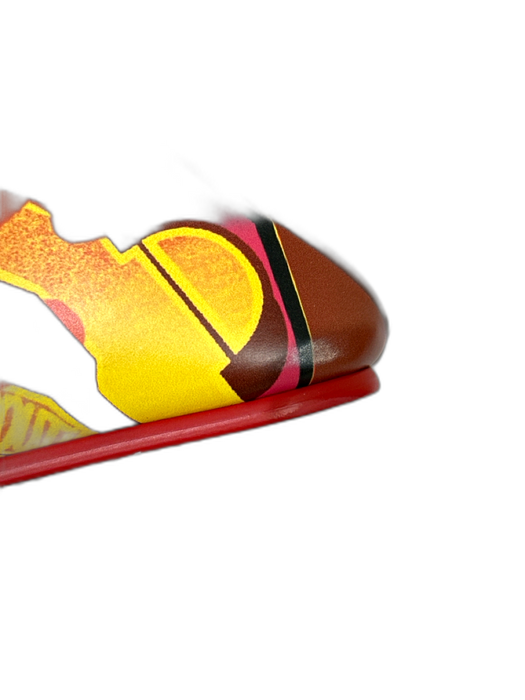 Christian Louboutin Pink, Yellow & Multi Print Leather Stud Detail Graffiti Bag Pink, Yellow & Multi Print / Large