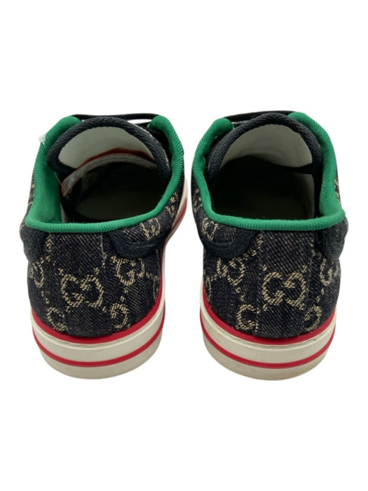 Gucci Shoe Size 40 Green, Red, Black Cotton Denim Lace Up Guccissima Sneakers Green, Red, Black / 40