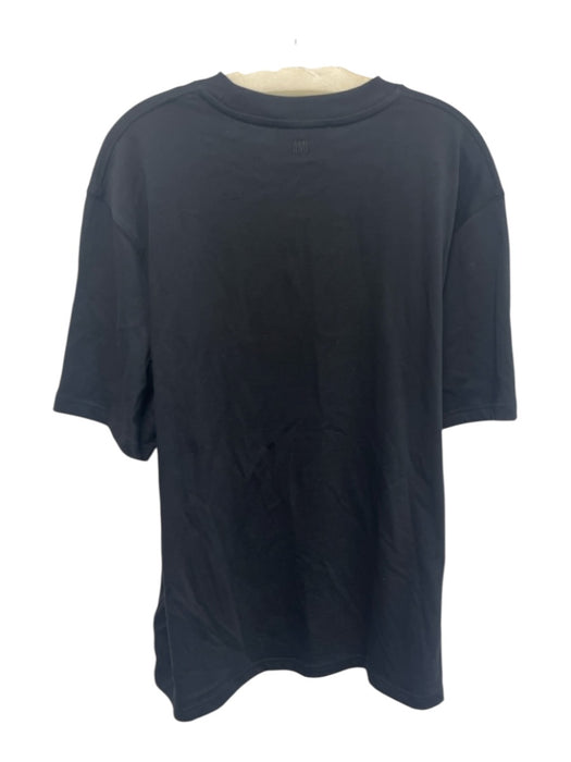 AMI NWT Size L Black Cotton Solid T shirt Crew Men's Short Sleeve Black / L