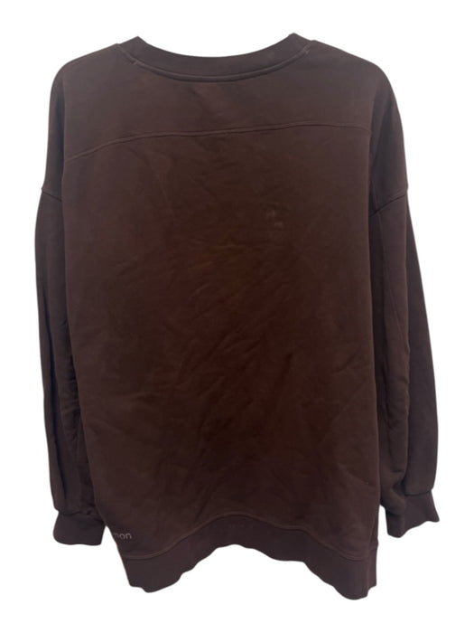 Lululemon Size Est L Dark Red Cotton Blend Solid Sweatshirt Long Sleeve Shirt Dark Red / Est L