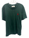 AMI Size Est L Green Cotton Solid T shirt Crew Men's Short Sleeve Green / Est L