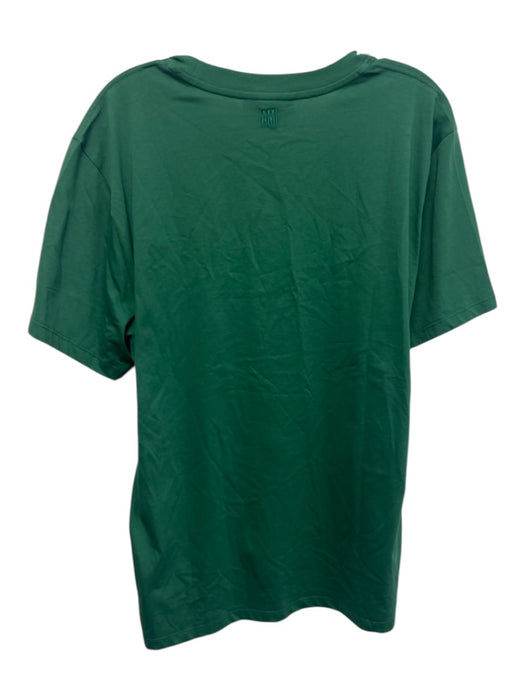 AMI NWT Size XL Green Cotton Solid T shirt Crew Men's Short Sleeve Green / XL