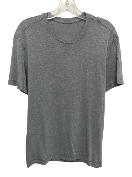 Lululemon Size Est M Gray Synthetic Heathered Athletic T Shirt Short Sleeve Gray / Est M