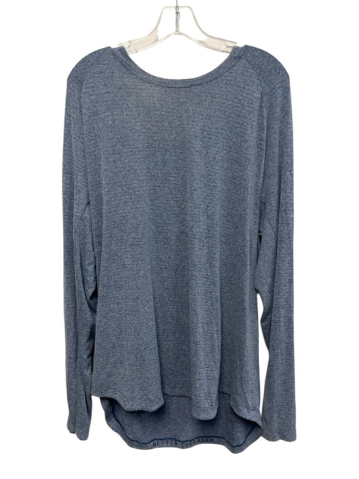 Lululemon Size Est XL Blue Synthetic Heathered Athletic Men's Long Sleeve Shirt Blue / Est XL