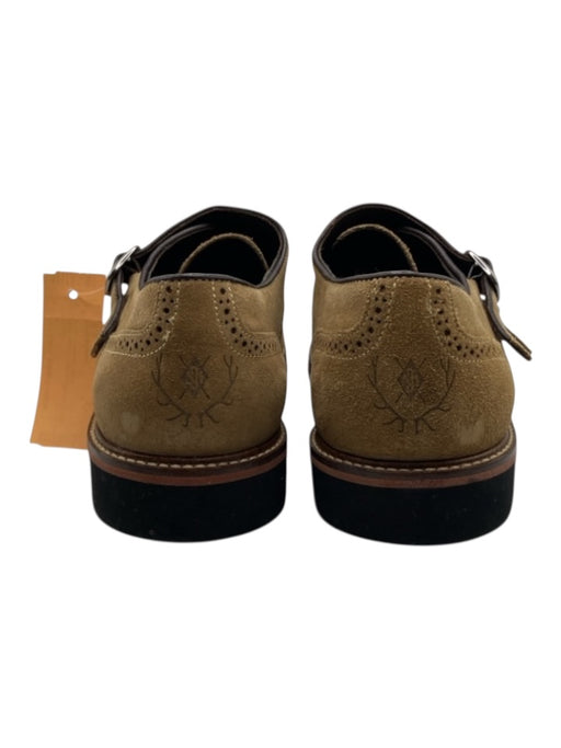 Martin Dingman Shoe Size 9.5 Beige Suede Solid Double Monk Strap Dress Shoes Beige / 9.5
