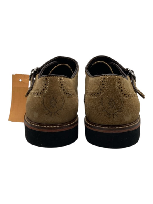 Martin Dingman Shoe Size 9.5 Beige Suede Solid Double Monk Strap Dress Shoes Beige / 9.5