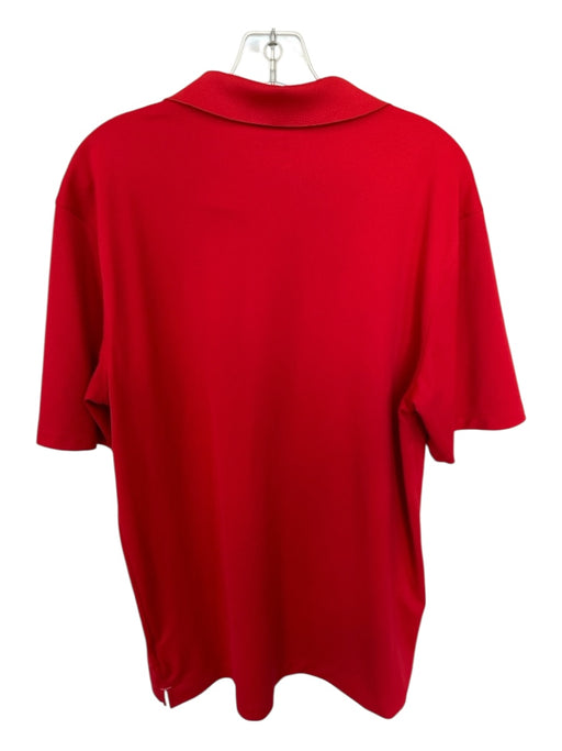 Nike Size L Red & Black Polyester UGA Athletic Men's Polo Red & Black / L