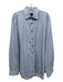 David Donahue Size 18 Blue & White Cotton Striped Button Up Long Sleeve Shirt Blue & White / 18
