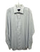 David Donahue Size 18.5 White & Blue Cotton Plaid Button up Long Sleeve Shirt White & Blue / 18.5
