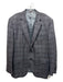 Peter Millar Gray & Brown Wool Plaid 2 Button Men's Blazer Gray & Brown / 44