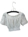 Kasia Size Small White Cotton Eyelet Scrunch Cropped Top White / Small
