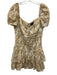 Bardot Size 8/M White & yellow Polyester Blend Floral Eyelet Short Sleeve Dress White & yellow / 8/M