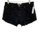 Pistola Size 27 Black Cotton Distressed Denim Button & Zip Fly Cutoff Shorts Black / 27