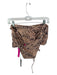 Skatie Brand Size XL Tan & black Recycled Polyester Blend Animal Print Swimsuit Tan & black / XL