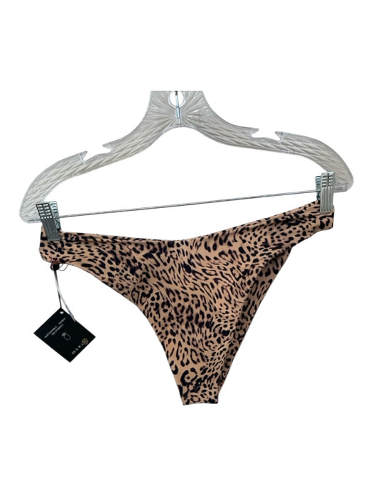 Skatie Brand Size XL Tan & black Recycled Polyester Blend Animal Print Swimsuit Tan & black / XL
