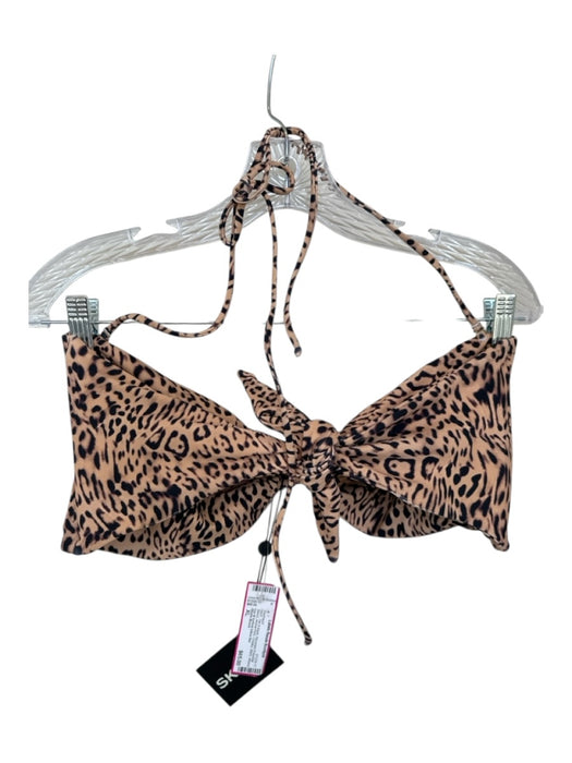 Skatie Brand Size XL Tan & black Recycled Polyester Blend Animal Print Swimsuit Tan & black / XL