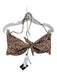 Skatie Brand Size XL Tan & black Recycled Polyester Blend Animal Print Swimsuit Tan & black / XL