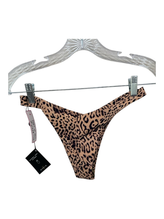 Skatie Brand Size M/L Tan & black Recycled Polyester Blend Animal Print Swimsuit Tan & black / M/L