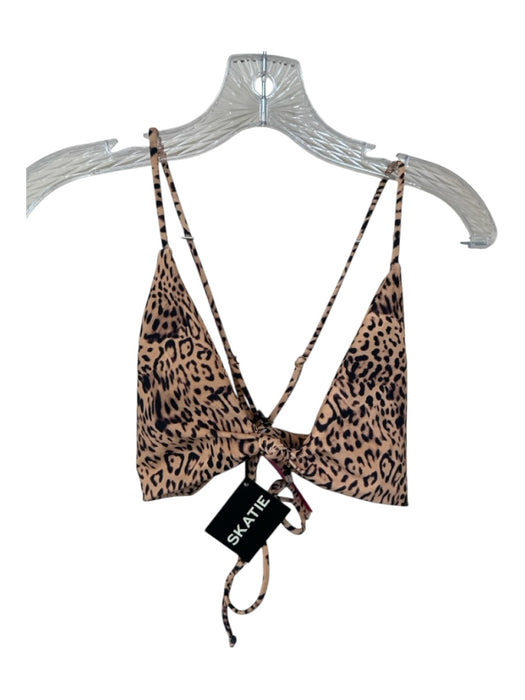 Skatie Brand Size M/L Tan & black Recycled Polyester Blend Animal Print Swimsuit Tan & black / M/L