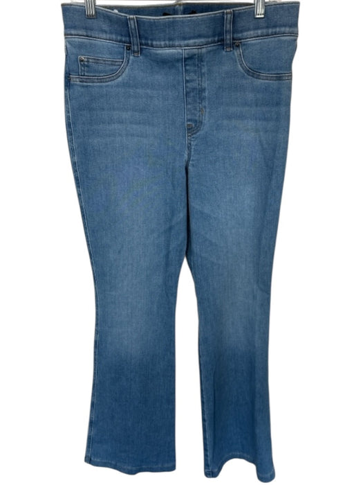 Spanx Size L Light Wash Cotton Blend Waist Band Flare Jeans Light Wash / L