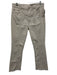 AG Size 28 White Cotton Denim Paneled Frayed Cropped Jeans White / 28