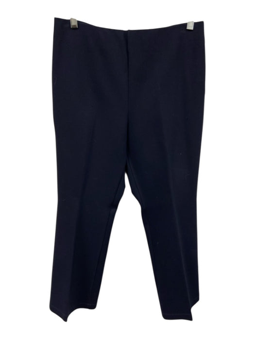 Ann Mashburn Size M Navy Rayon Elastic Waist Crop Trouser Pants Navy / M