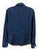 Staud Size S Blue Wash Cotton Distressed Hem Western Long Sleeve Button Down Top Blue Wash / S